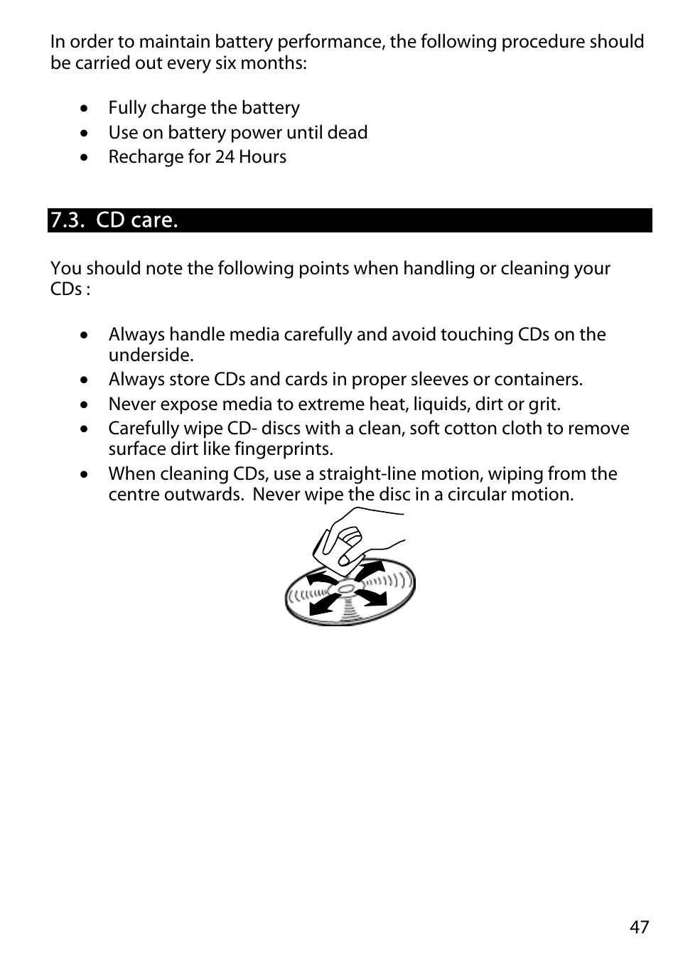 Cd care | Activeforever Plextalk PTR2 Digital DAISY Player and Recorder User Manual | Page 46 / 235