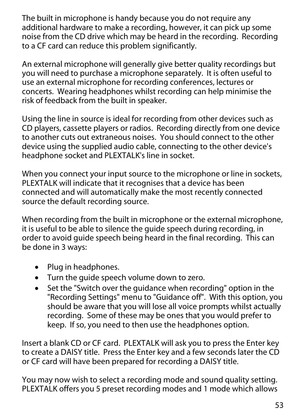 Activeforever Plextalk PTR2 Digital DAISY Player and Recorder User Manual | Page 52 / 235