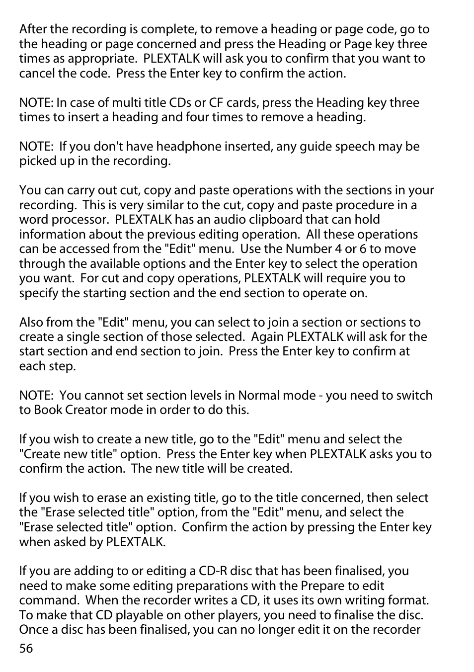 Activeforever Plextalk PTR2 Digital DAISY Player and Recorder User Manual | Page 55 / 235