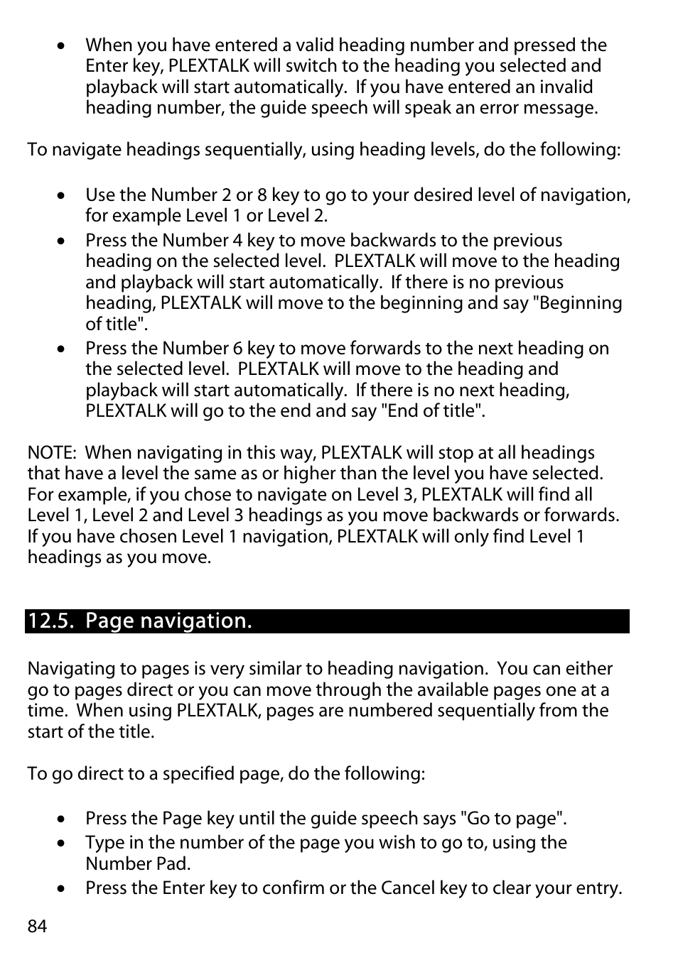 Page navigation | Activeforever Plextalk PTR2 Digital DAISY Player and Recorder User Manual | Page 83 / 235
