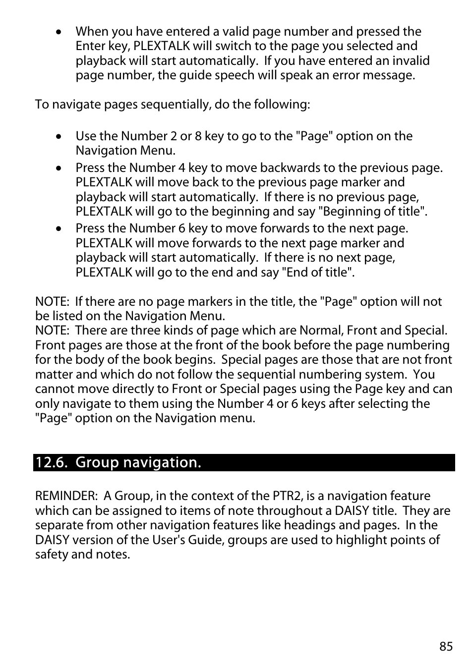 Group navigation | Activeforever Plextalk PTR2 Digital DAISY Player and Recorder User Manual | Page 84 / 235