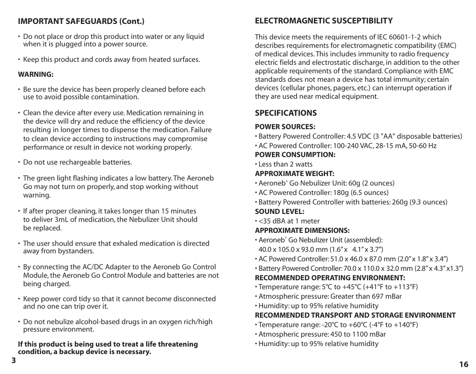 Activeforever Aeroneb Go User Manual | Page 4 / 10