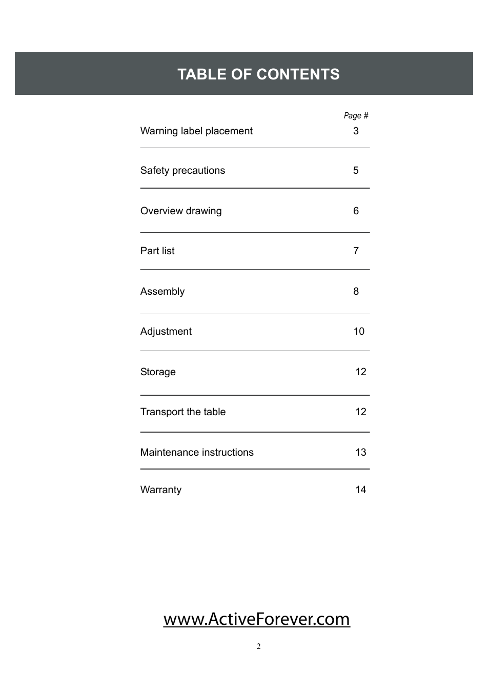 Activeforever Ironman Mojave Massage Table User Manual | Page 2 / 14