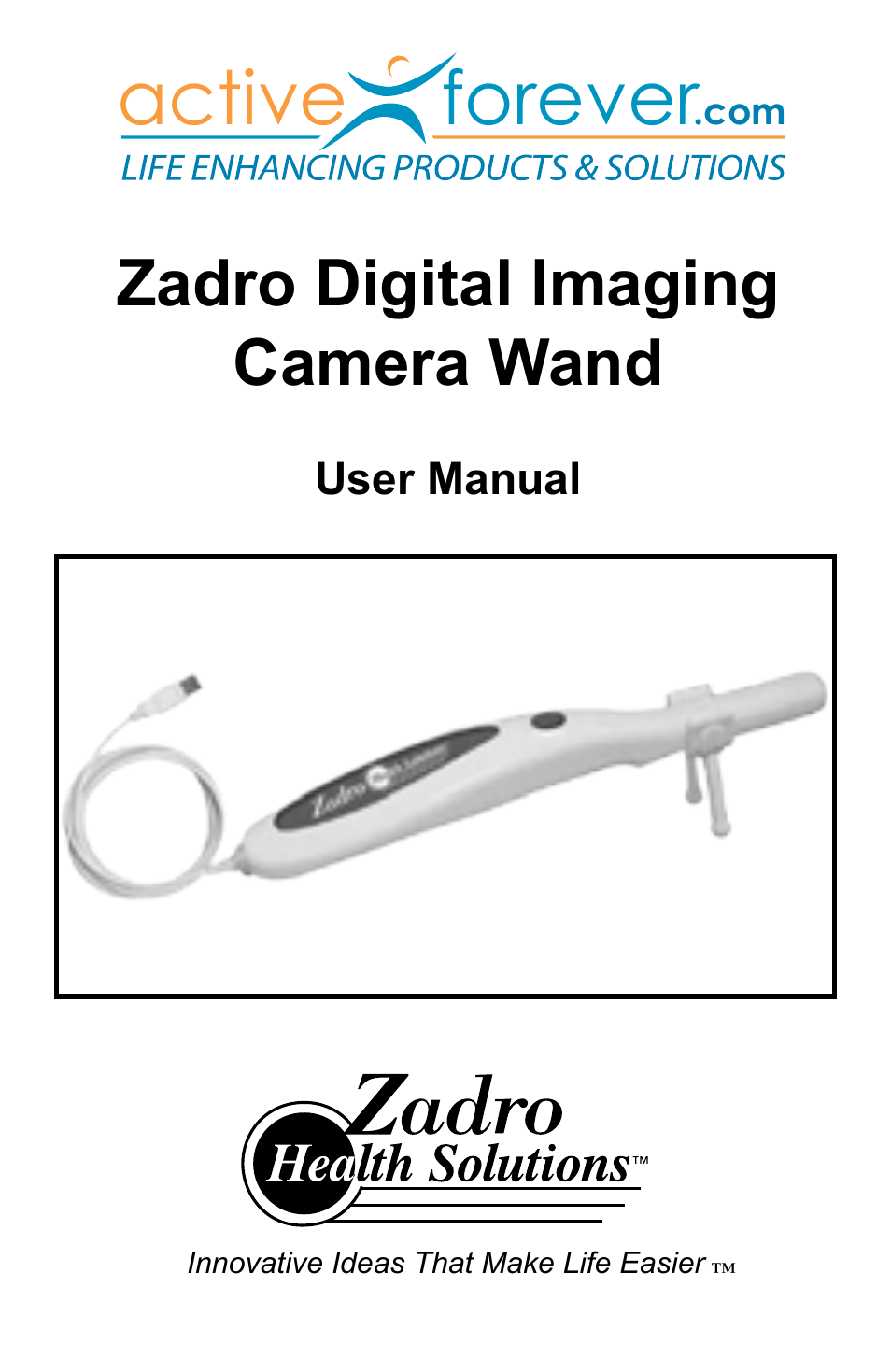 Activeforever Zadro Digital Imaging Camera Wand User Manual | 8 pages