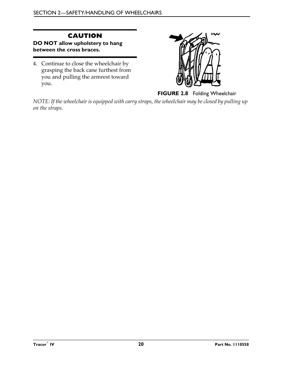 Caution | Activeforever Invacare Tracer IV Wheelchair User Manual | Page 20 / 51