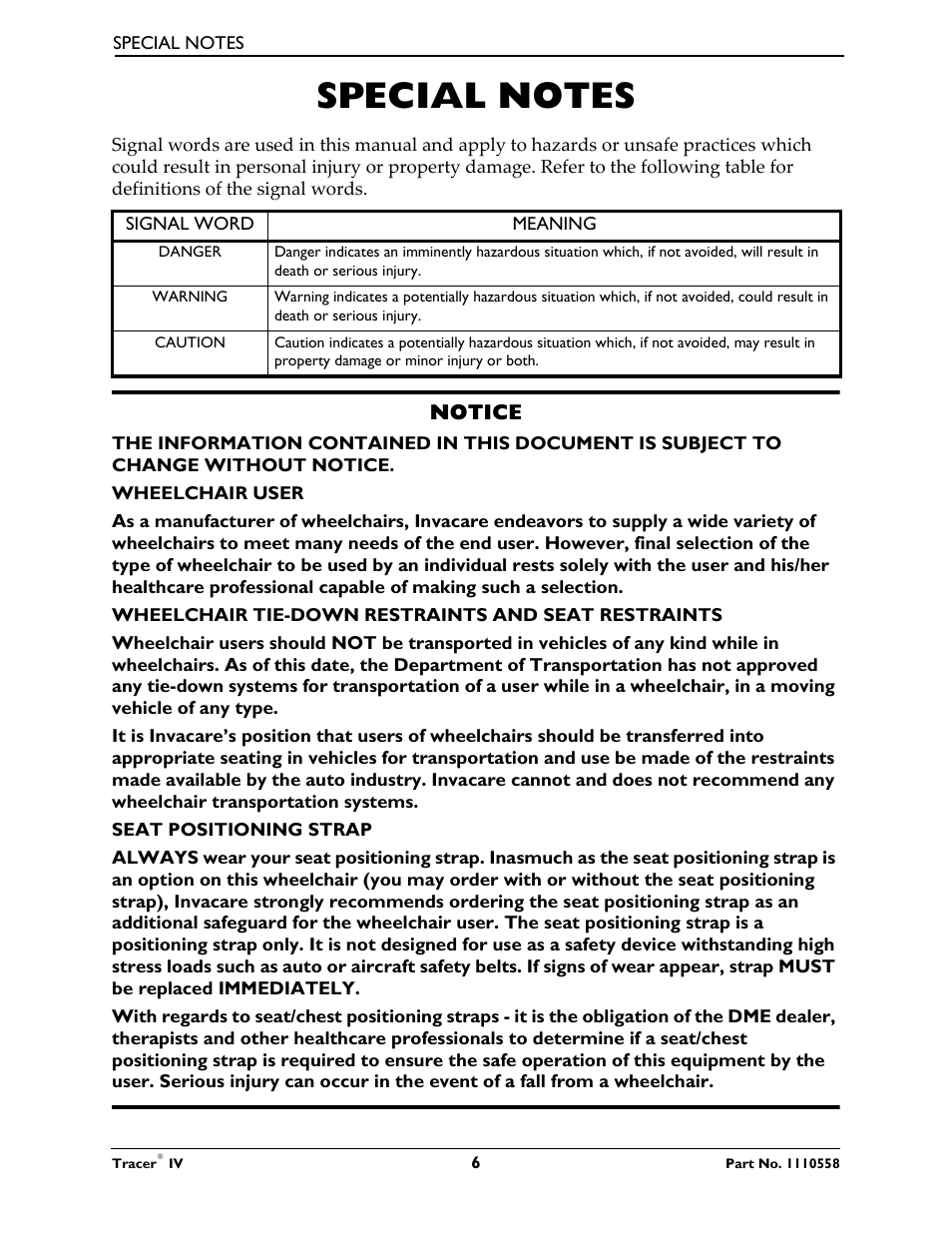 Activeforever Invacare Tracer IV Wheelchair User Manual | Page 6 / 51