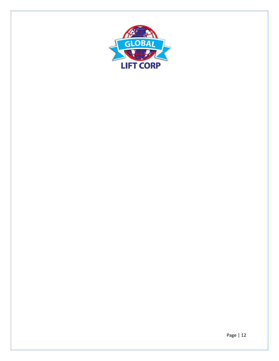 Activeforever Global Lift P-375 Proformance Series ADA Pool Lift User Manual | Page 12 / 12