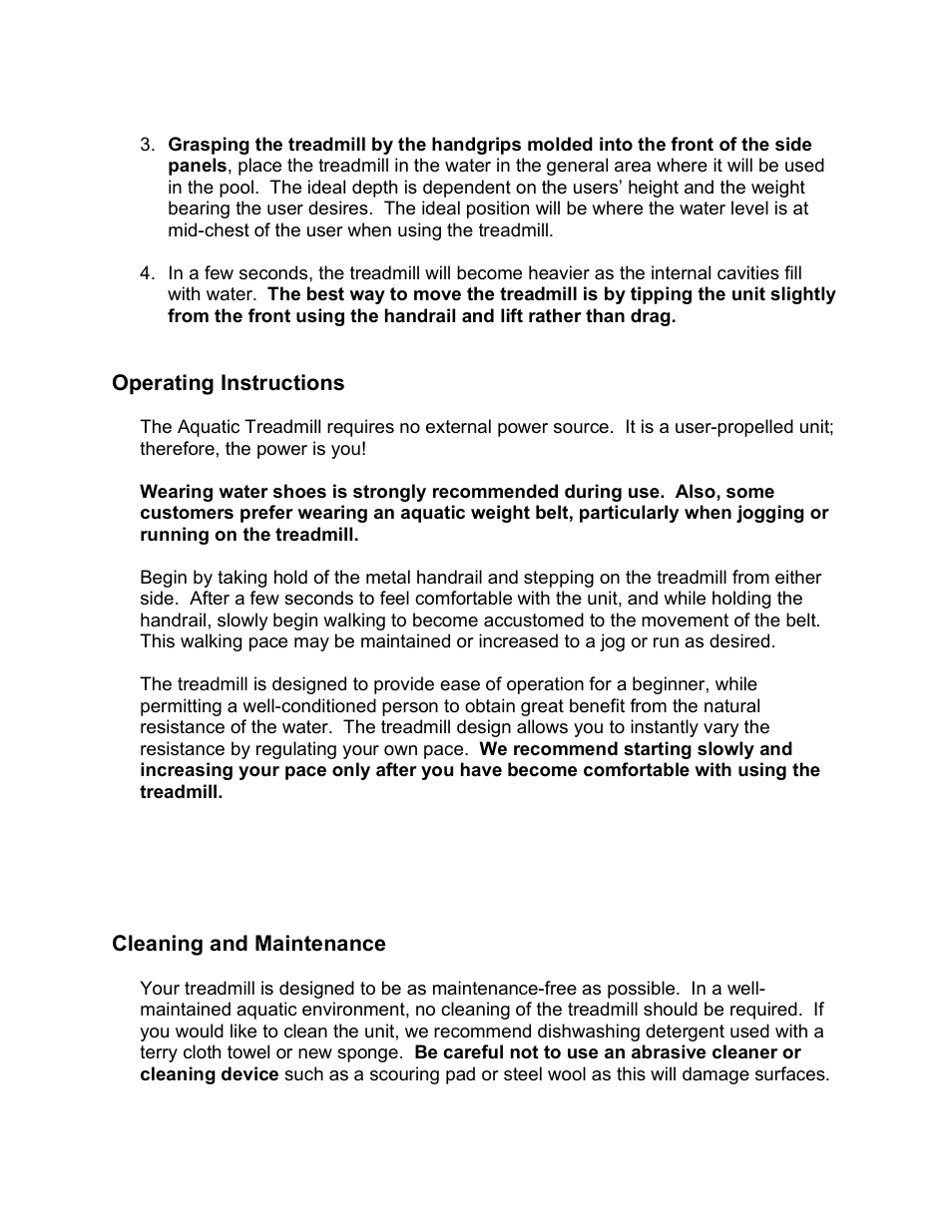 Activeforever Aquabilt Aquatic Treadmill User Manual | Page 2 / 6