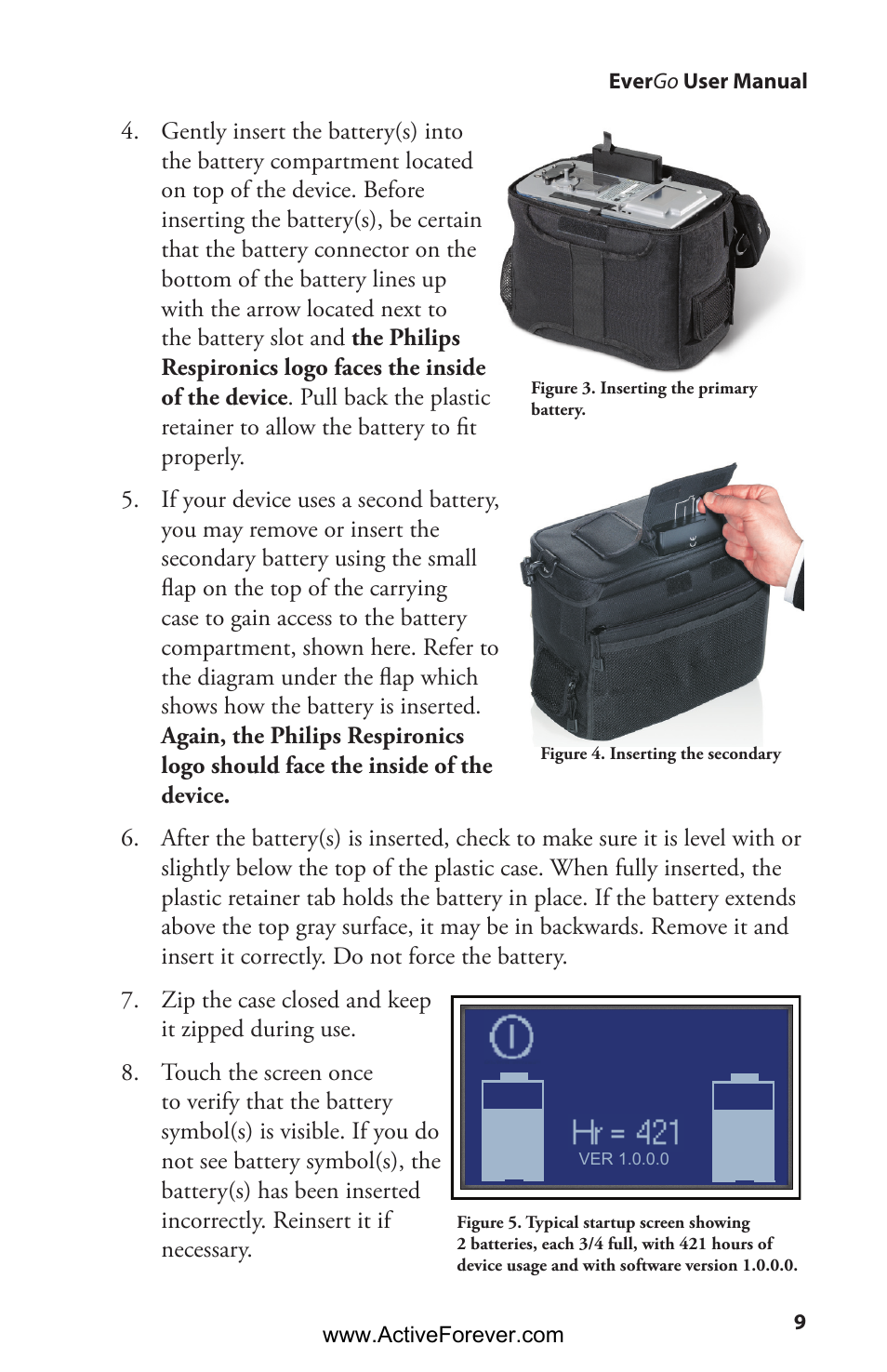 Activeforever Respironics EverGo Portable Oxygen Concentrator User Manual | Page 12 / 38