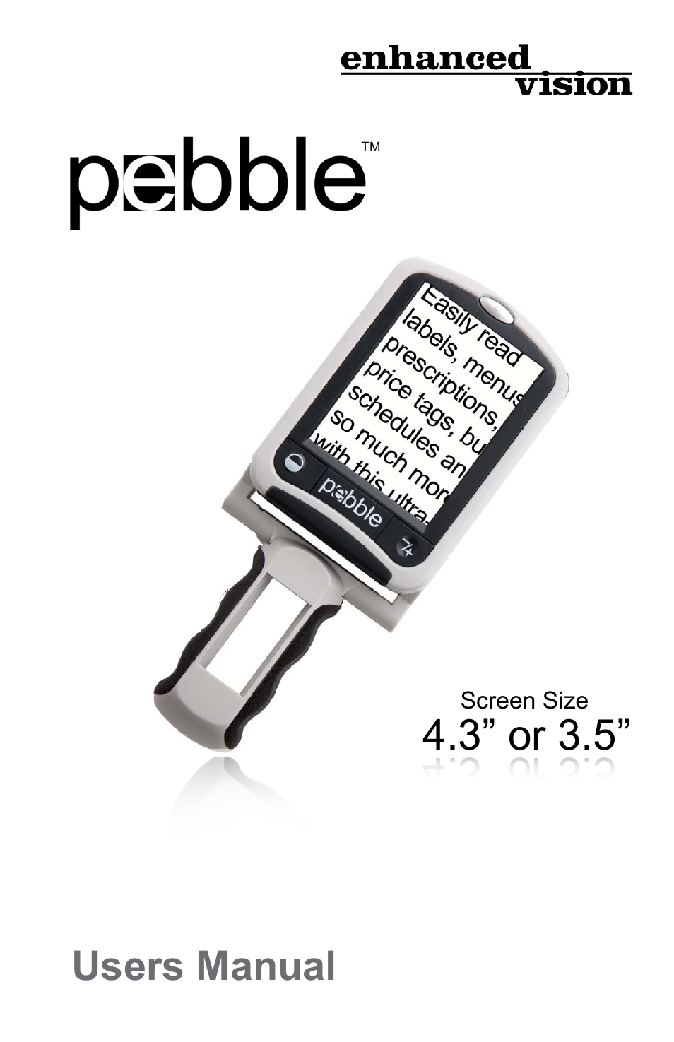 Activeforever Enhanced Vision Pebble Portable Video Magnifier User Manual | 19 pages