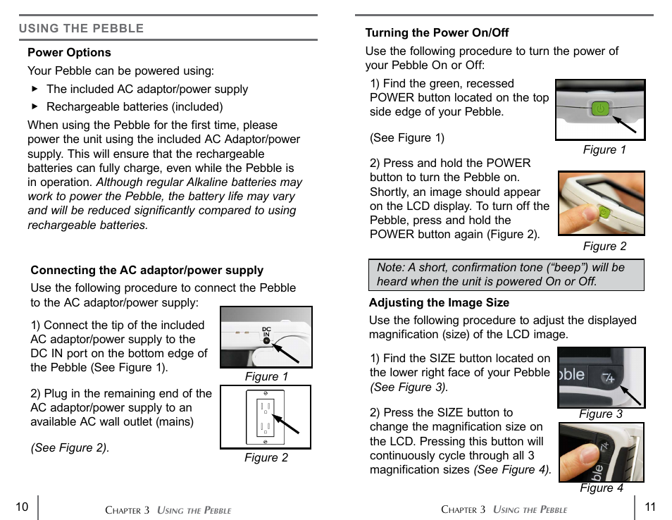 Activeforever Enhanced Vision Pebble Portable Video Magnifier User Manual | Page 6 / 19