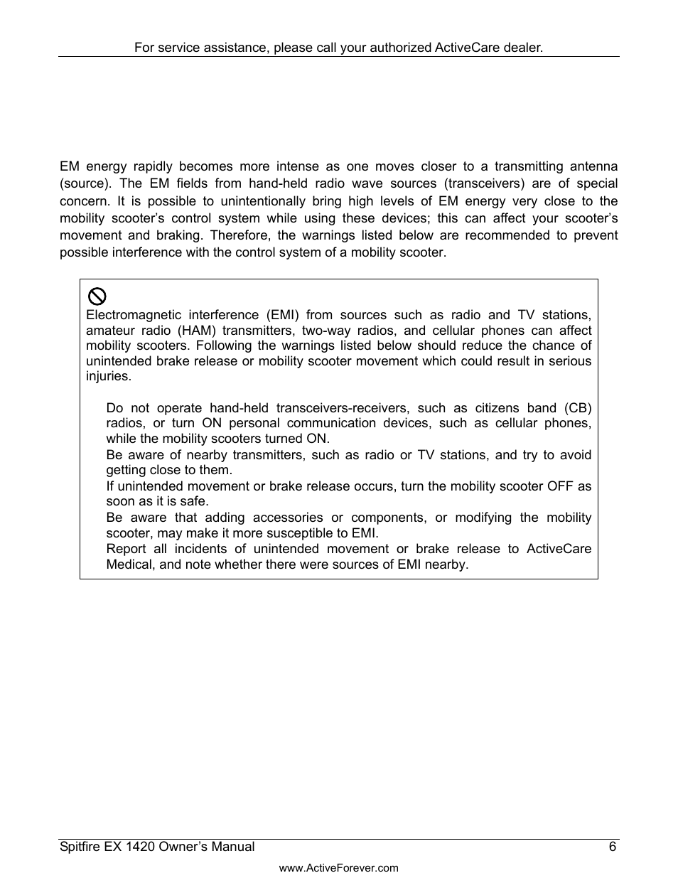 Activeforever ActiveCare Spitfire EX 1420 Travel Scooter User Manual | Page 7 / 24