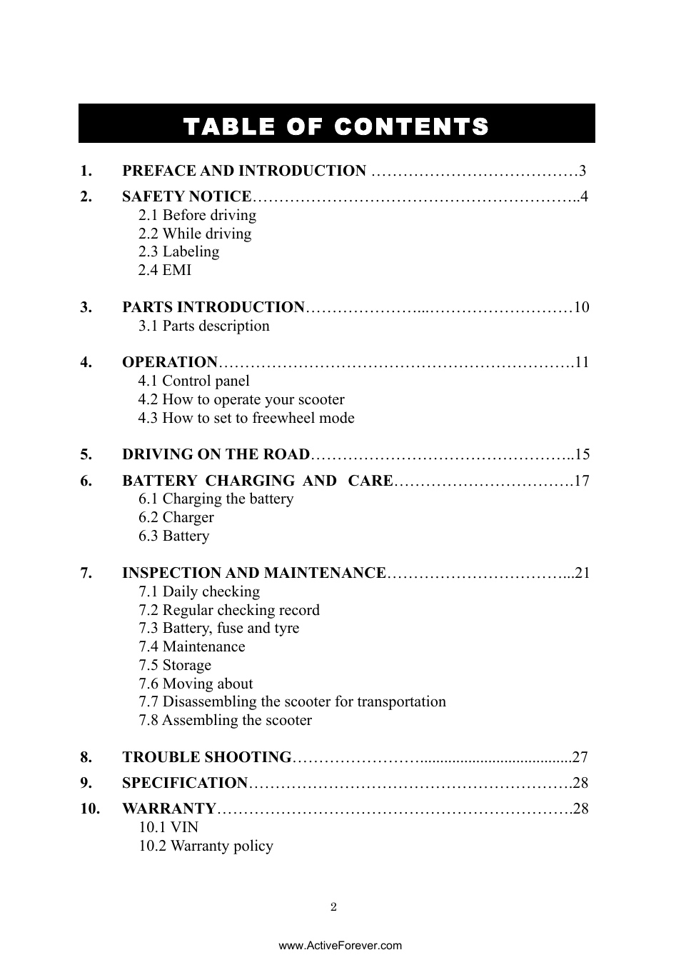 Activeforever Drive Daytona S45001gt Scooter (Red - with Peace of Mind Warranty) User Manual | Page 2 / 32