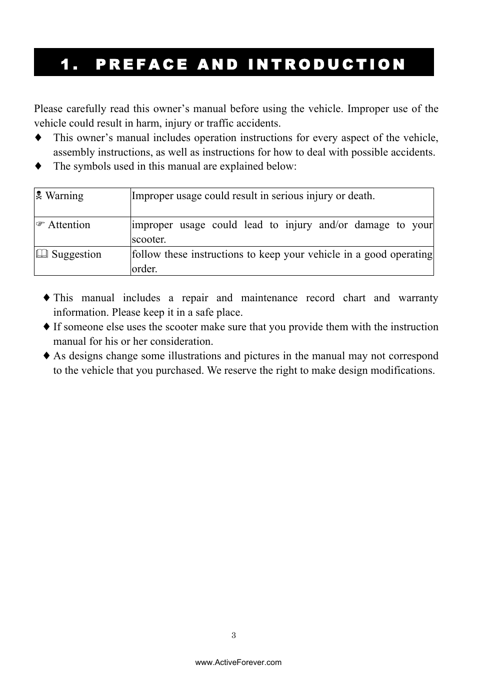 Activeforever Drive Daytona S45001gt Scooter (Red - with Peace of Mind Warranty) User Manual | Page 3 / 32