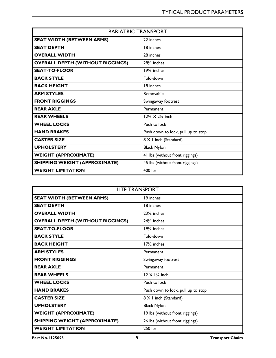 Activeforever Invacare Tracer Transport Wheelchair User Manual | Page 9 / 33