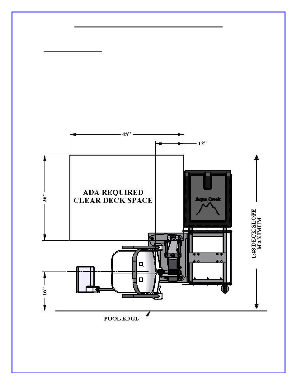 Installation: ada guidelines | Activeforever Patriot ADA Compliant Portable Pool Lift User Manual | Page 3 / 19