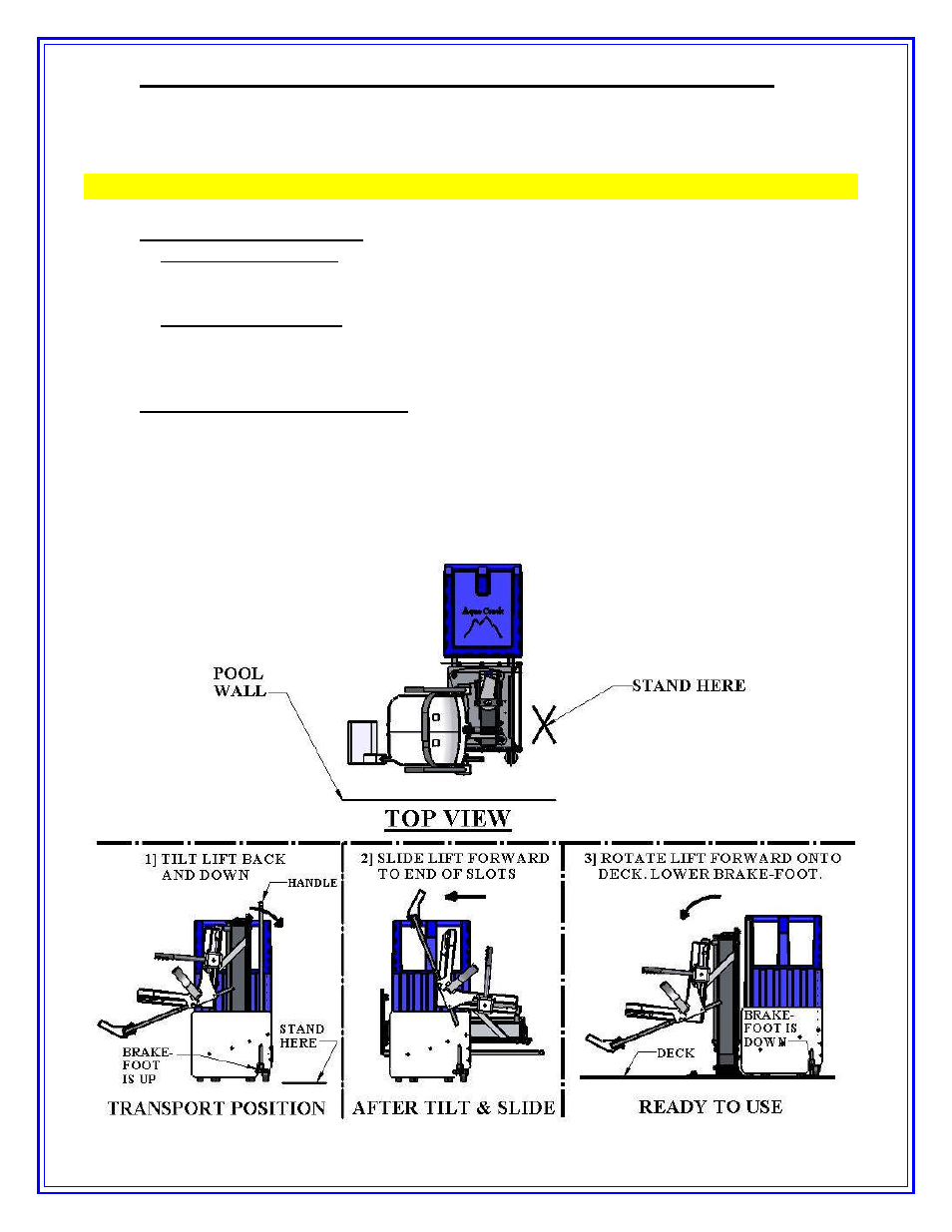 Transporting & using the patriot lift | Activeforever Patriot ADA Compliant Portable Pool Lift User Manual | Page 6 / 19