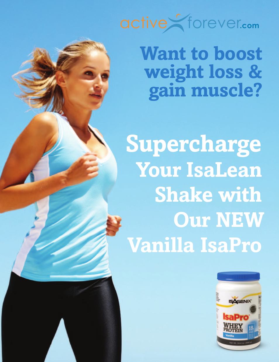 Activeforever Isagenix IsaPro Whey Protein Powder (Vanilla Flavor) User Manual | 3 pages