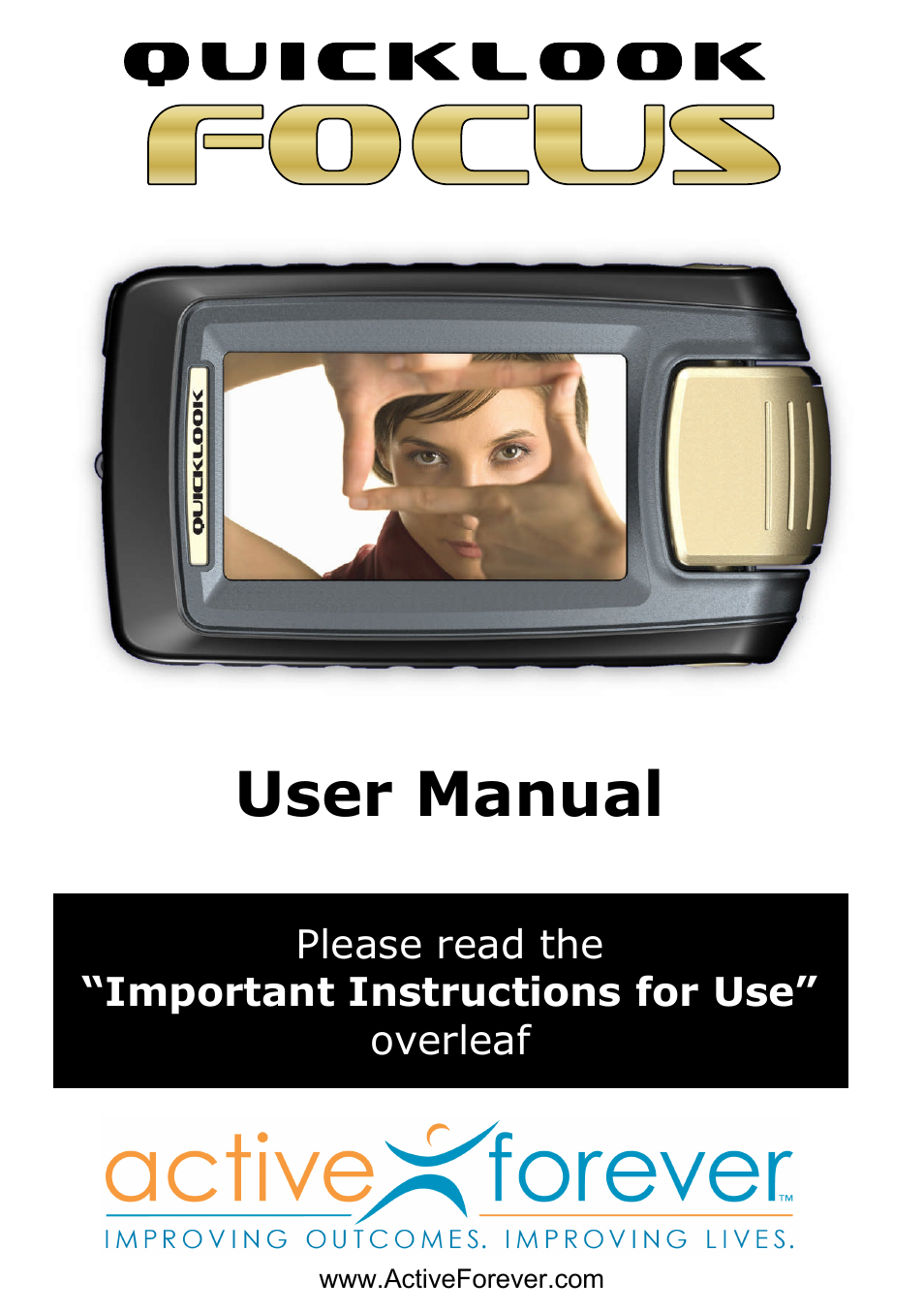 Activeforever QuickLook Focus Portable Video Magnifier User Manual | 19 pages