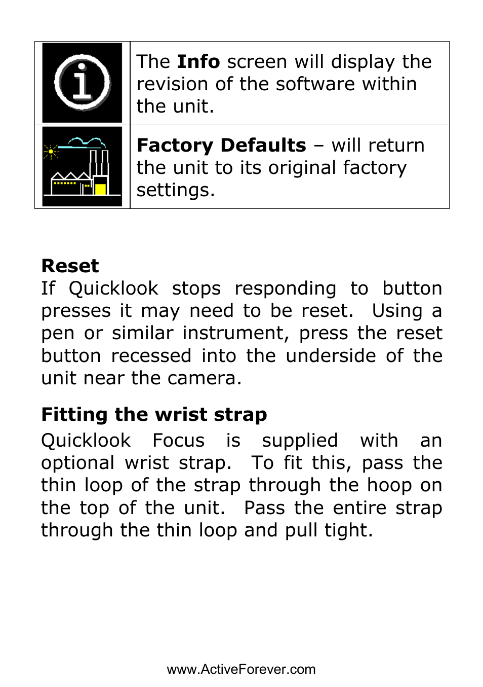 Activeforever QuickLook Focus Portable Video Magnifier User Manual | Page 16 / 19