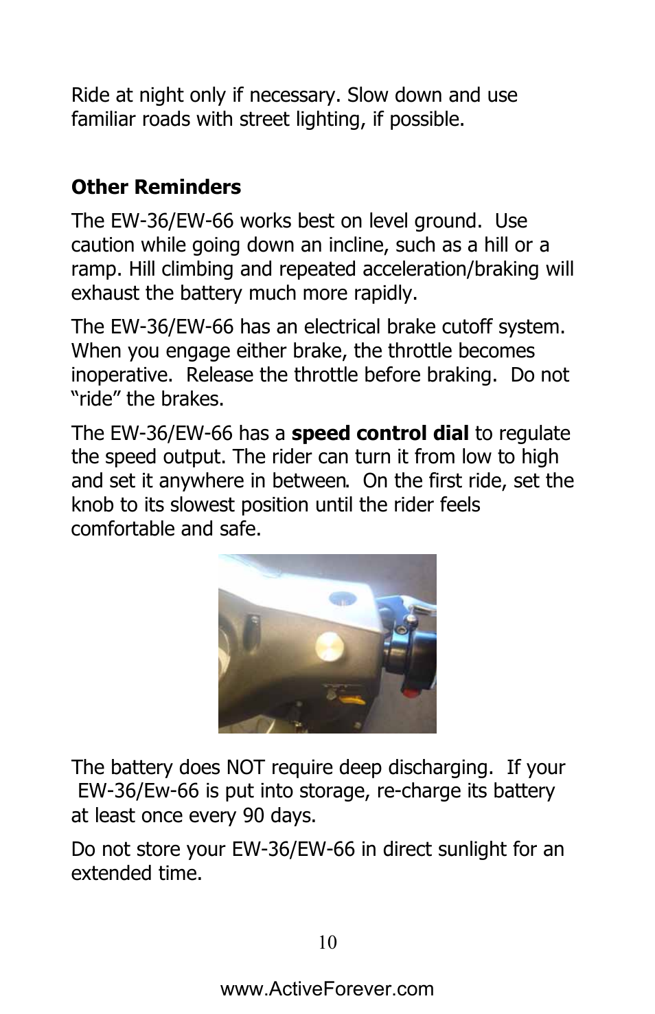 Activeforever EWheels EW-66 2 Passenger Mobility Scooter User Manual | Page 11 / 27