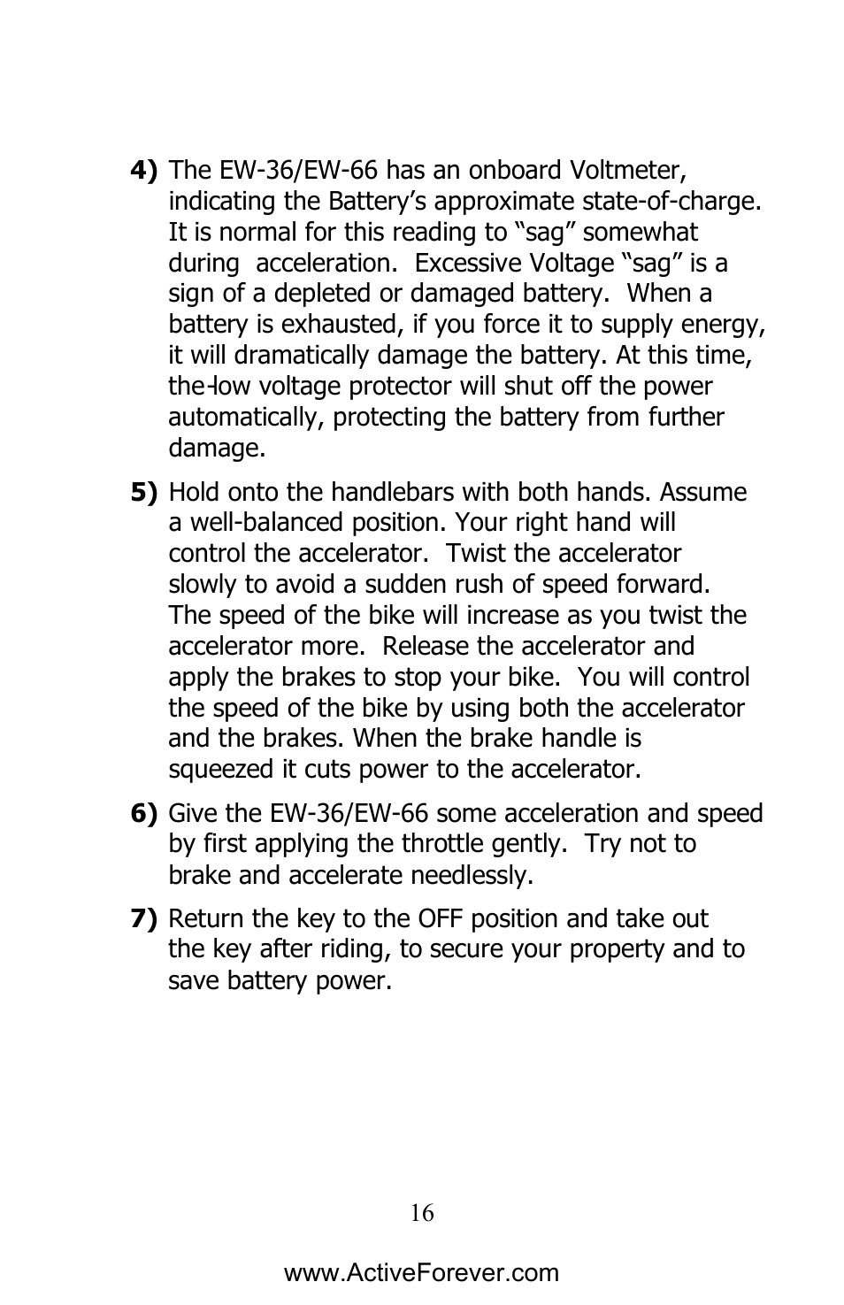 Activeforever EWheels EW-66 2 Passenger Mobility Scooter User Manual | Page 17 / 27