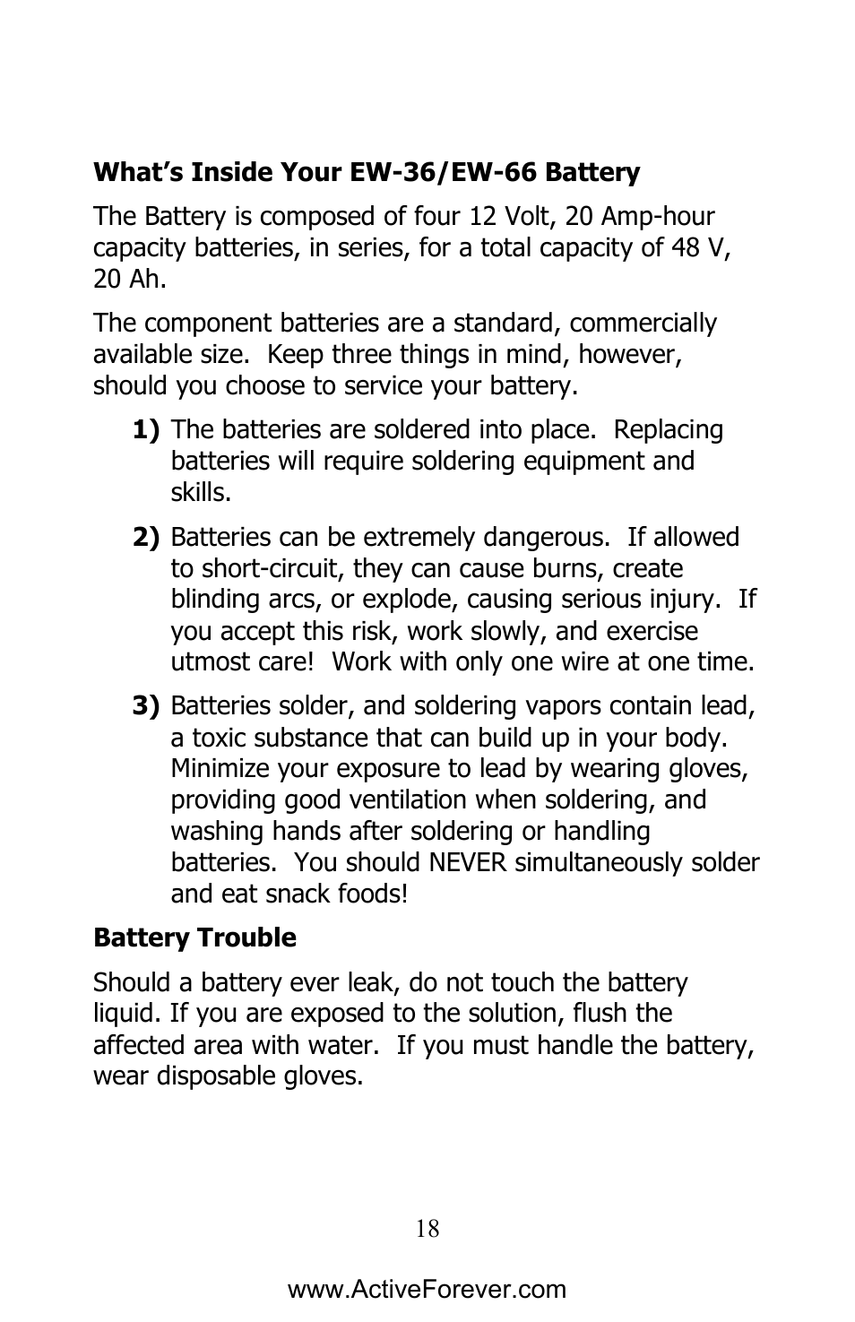 Activeforever EWheels EW-66 2 Passenger Mobility Scooter User Manual | Page 19 / 27