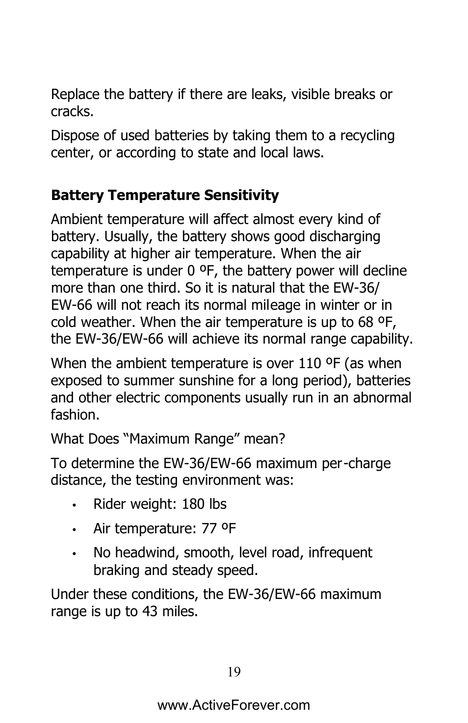 Activeforever EWheels EW-66 2 Passenger Mobility Scooter User Manual | Page 20 / 27