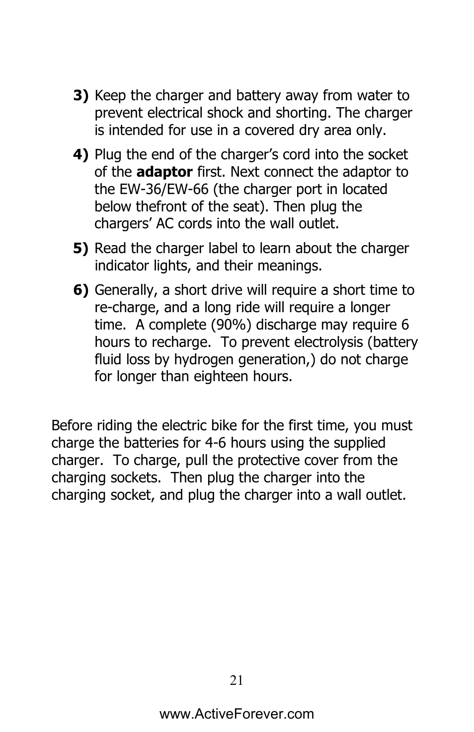 Activeforever EWheels EW-66 2 Passenger Mobility Scooter User Manual | Page 22 / 27