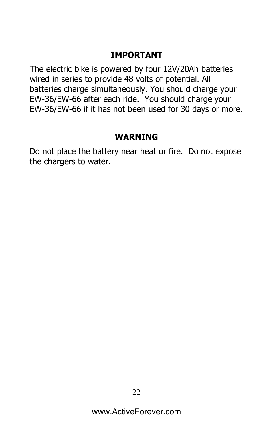 Activeforever EWheels EW-66 2 Passenger Mobility Scooter User Manual | Page 23 / 27