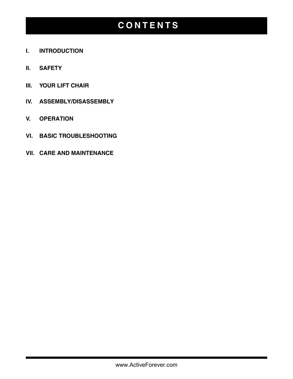 Activeforever Pride Lift Chair Classic Collection 2 Position User Manual | Page 3 / 17