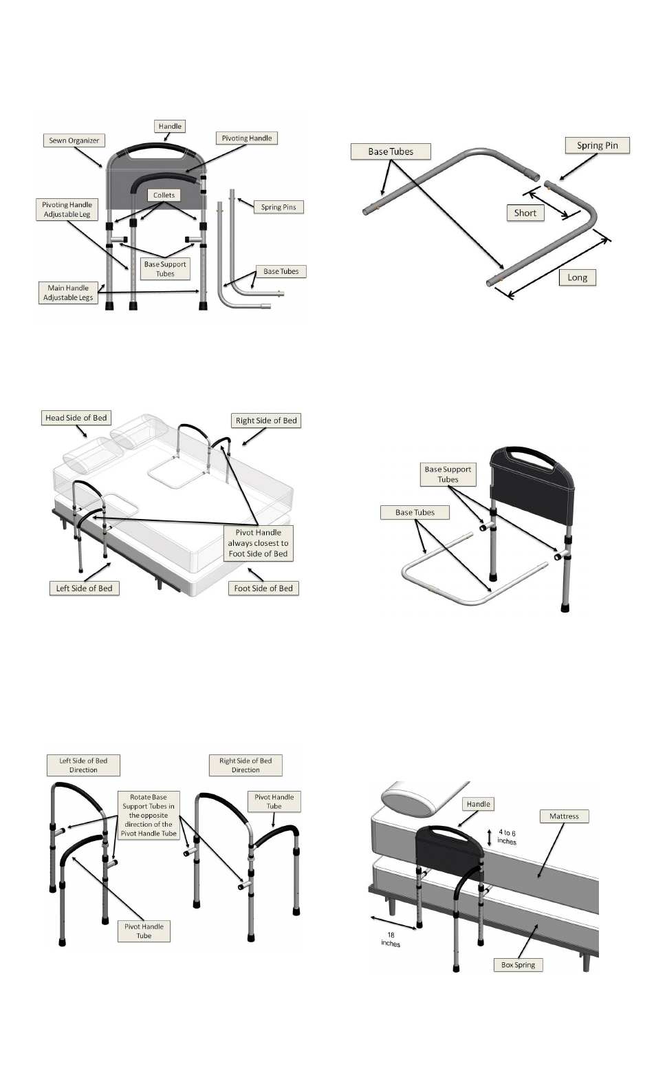 Assembly instructions | Activeforever Standers Mobility Bed Rail User Manual | Page 2 / 3