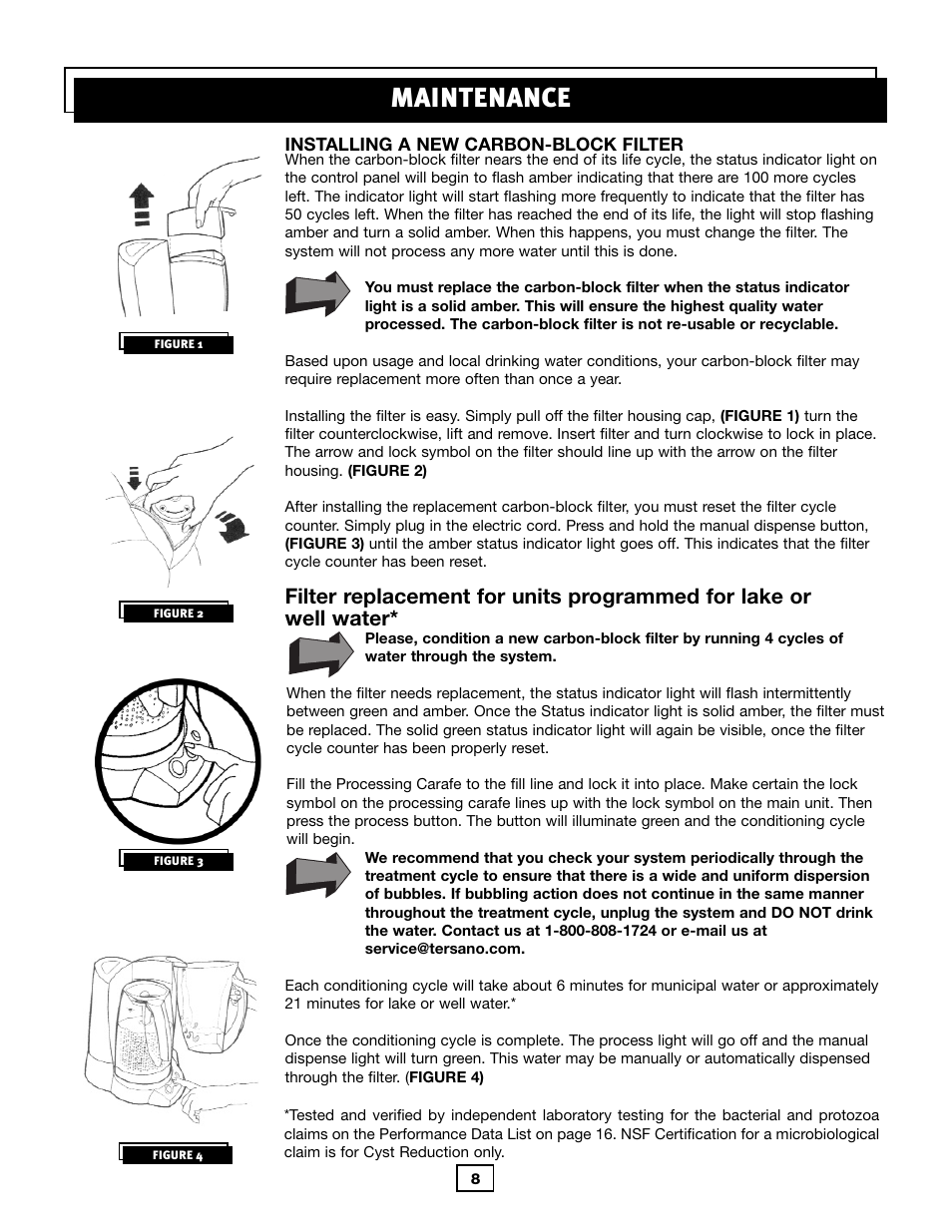 Maintenance | Activeforever Lotus Water Treatment System (Replacement Filter) User Manual | Page 10 / 18