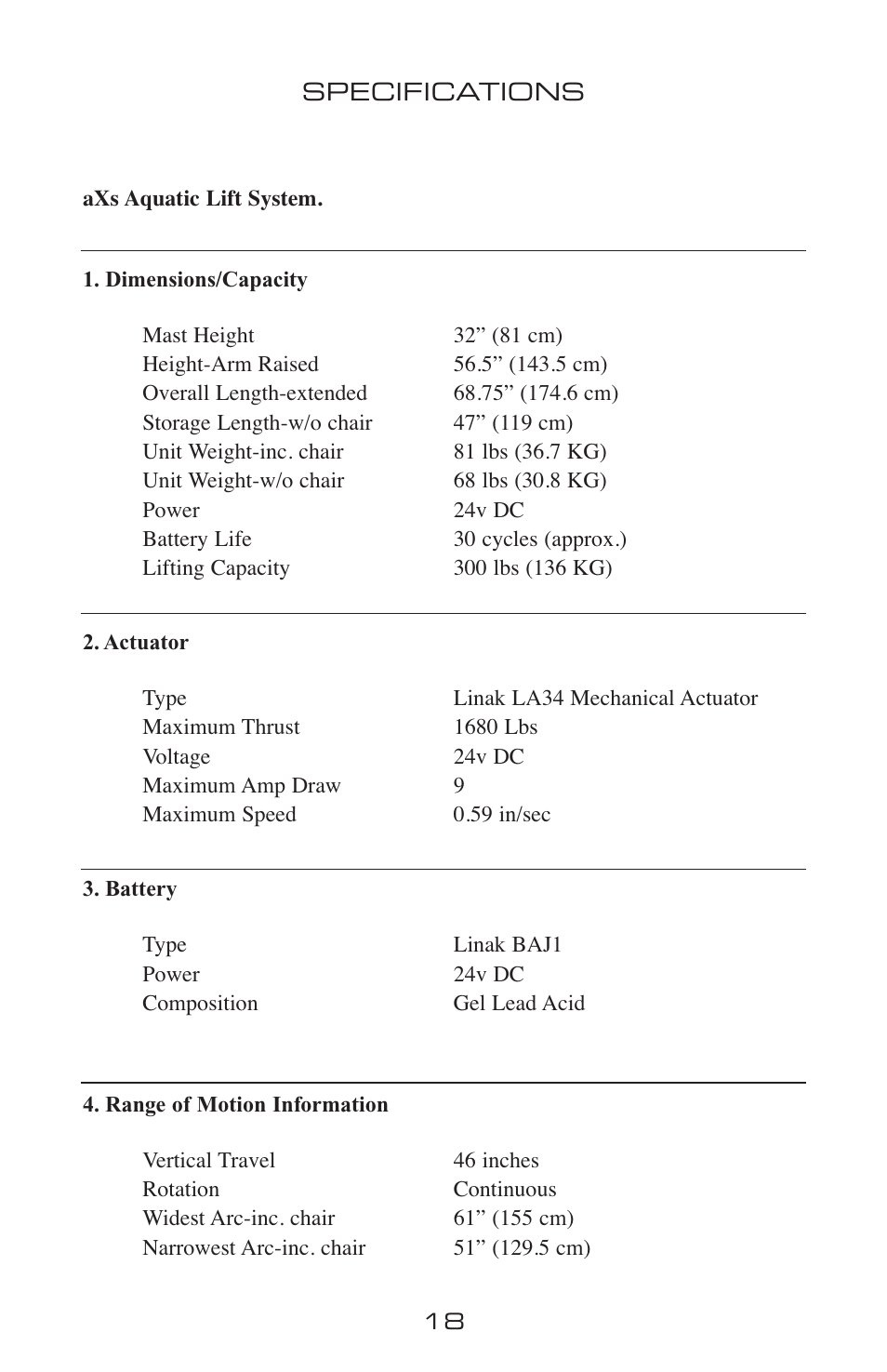 Activeforever AXS Semi Portable Aquatic Pool Lift User Manual | Page 18 / 20