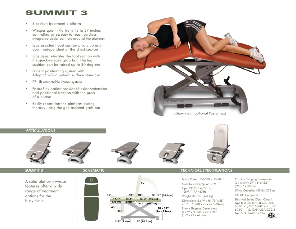 Summit 3 | Activeforever Adapta Mesa 2 section with Adapta i-Skin User Manual | Page 2 / 4