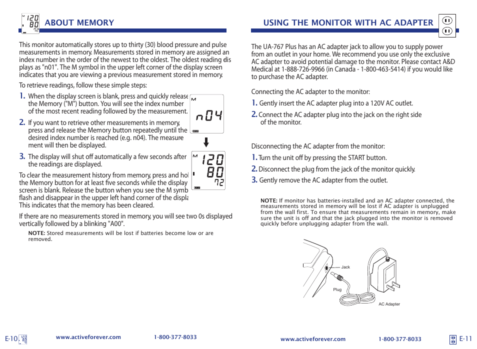 Activeforever LifeSource UA-767 Plus Digital Blood Pressure Monitor (Medium Cuff) User Manual | Page 8 / 13