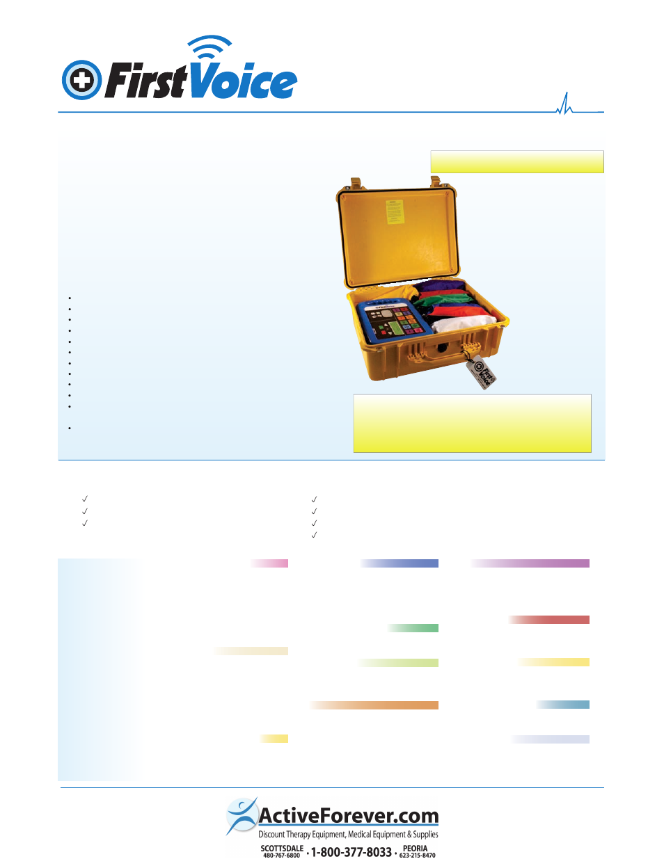 Activeforever First Voice Rugged Self Contained Emergency Treatment System User Manual | 1 page