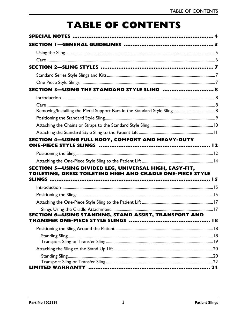 Activeforever Invacare Standard Patient Lift Sling User Manual | Page 3 / 24