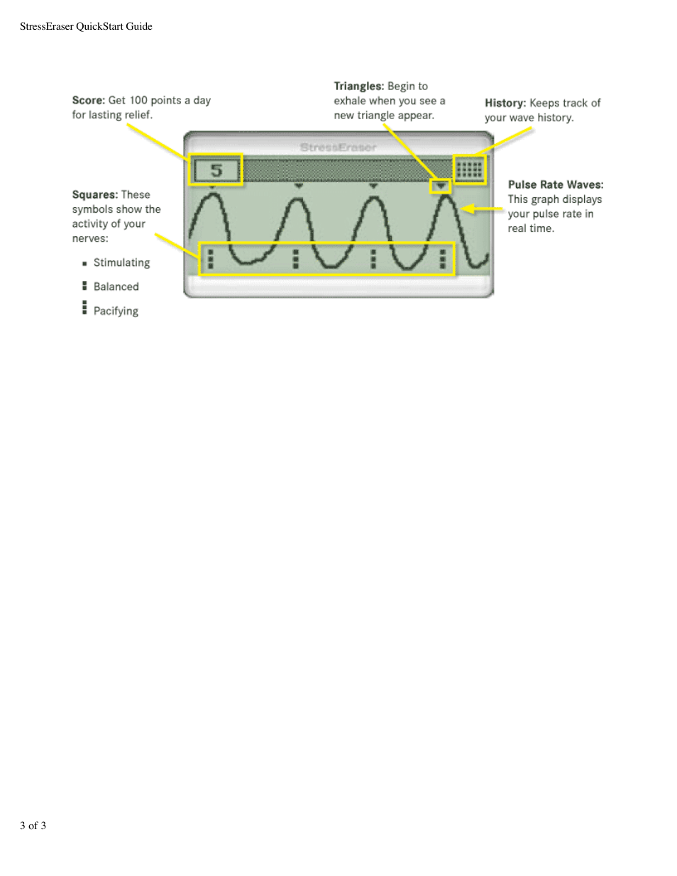 Activeforever Stress Eraser Portable Biofeedback Device StressEraser User Manual | Page 3 / 3