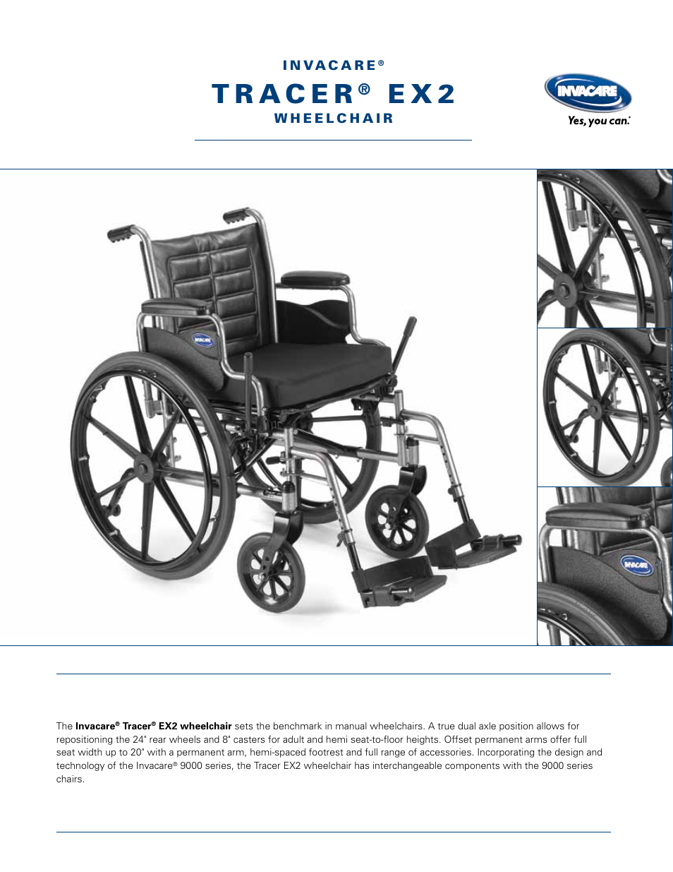 Activeforever Invacare Tracer EX2 Wheelchair User Manual | 2 pages
