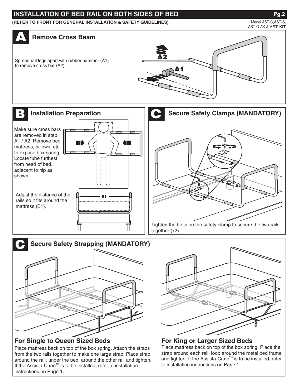 Activeforever Health Craft Assista Rail (Standard) User Manual | Page 2 / 2