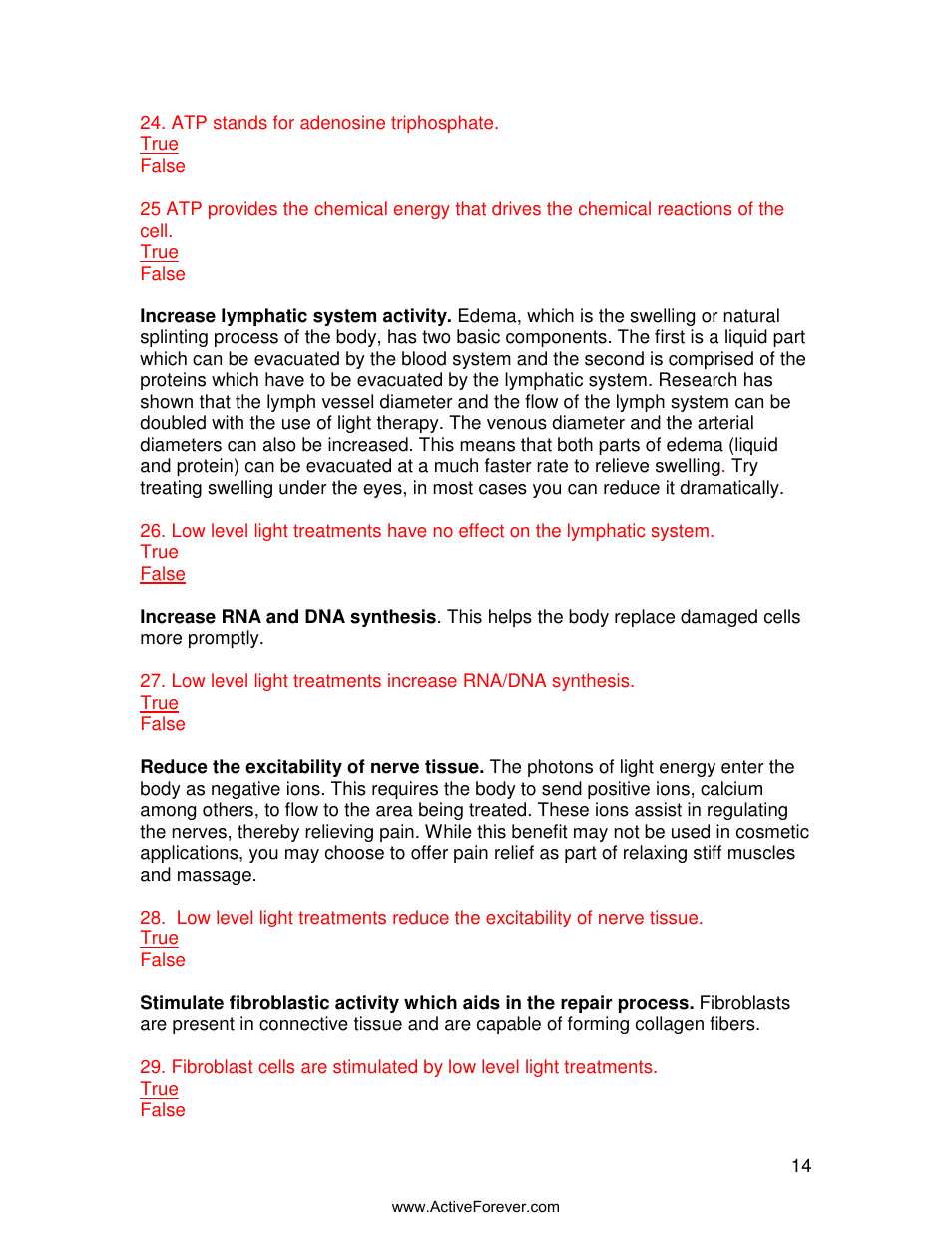 Activeforever Quasar MD Plus Advanced Light Therapy Device User Manual | Page 14 / 30