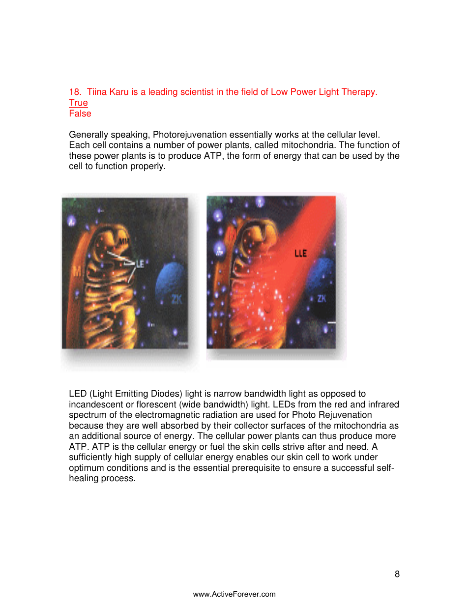 Activeforever Quasar MD Plus Advanced Light Therapy Device User Manual | Page 8 / 30