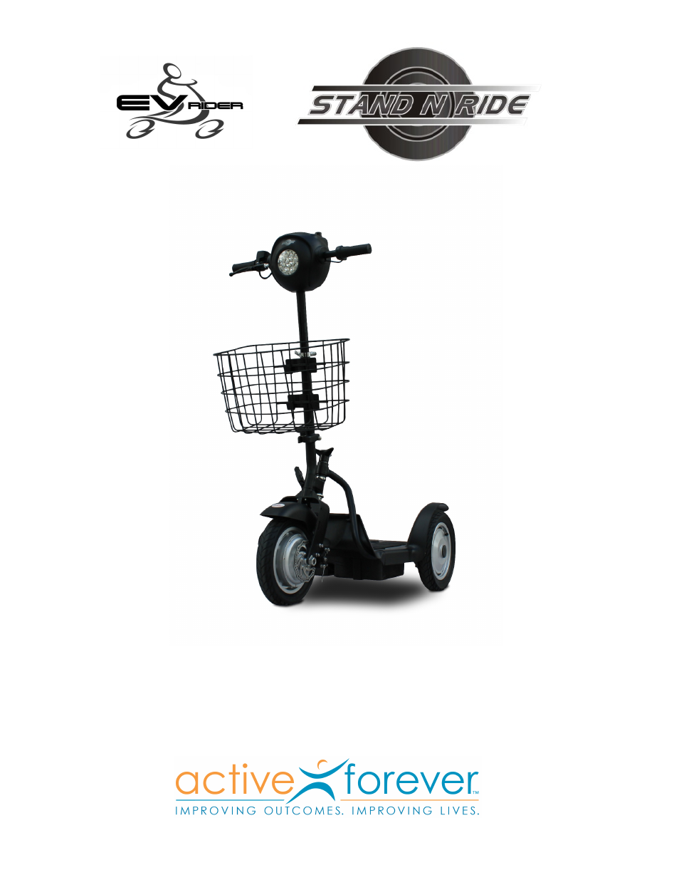 Activeforever EV Rider Stand-N-Ride Electric Scooter User Manual | 12 pages