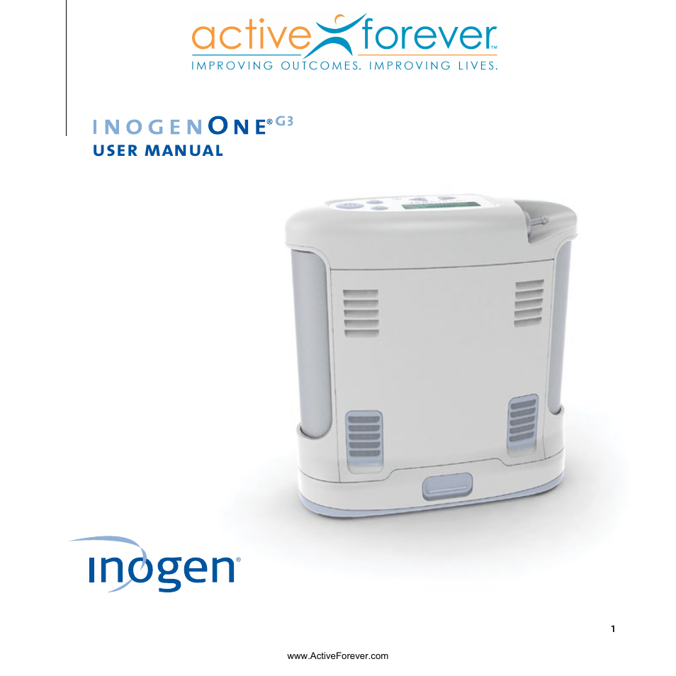Activeforever Inogen One G3 Portable Oxygen Concentrator User Manual | 46 pages