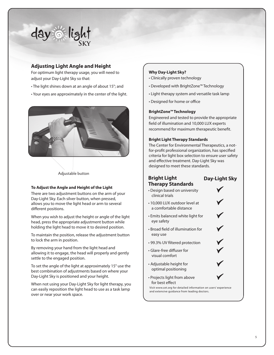 Activeforever DL930 Day Light by Uplift Technologies User Manual | Page 5 / 8