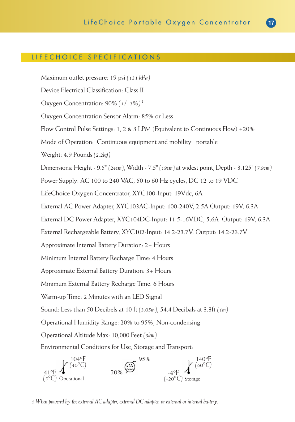 Activeforever Life Choice Portable Oxygen Concentrator User Manual | Page 19 / 28