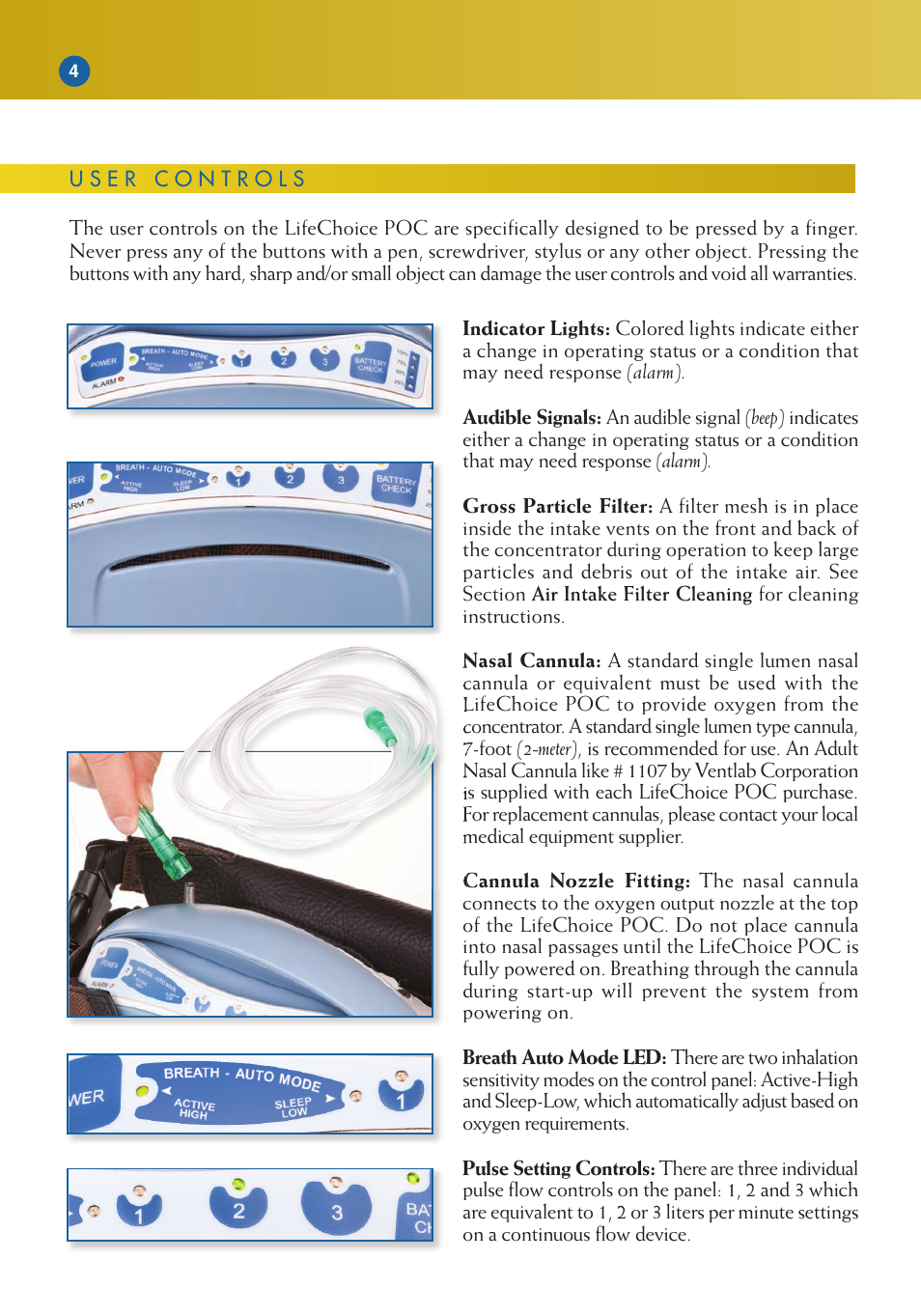 Activeforever Life Choice Portable Oxygen Concentrator User Manual | Page 6 / 28