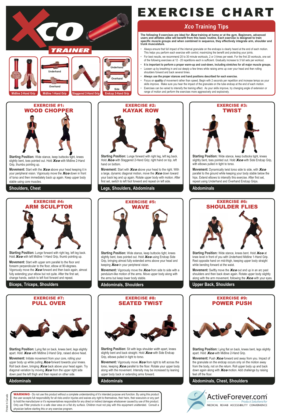 Activeforever Xco Trainer User Manual | 2 pages