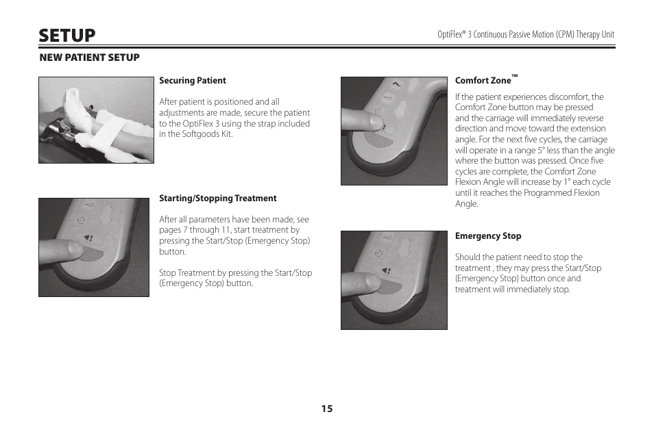 Setup | Activeforever OptiFlex 3 Knee CPM (OptiFlex3 Knee CPM) User Manual | Page 18 / 23
